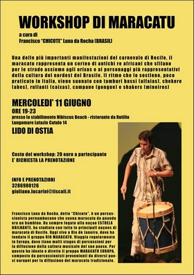 workshop di maracatu con Chicote 2014