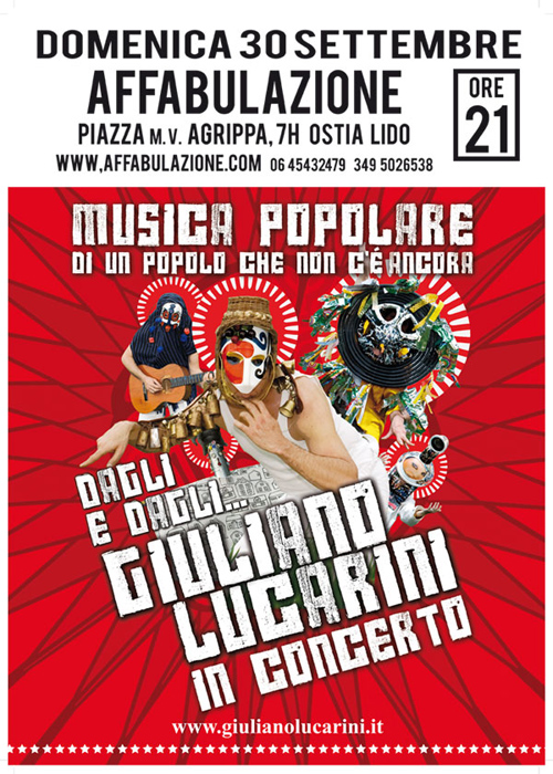 La locandina del concerto di Giuliano Lucarini